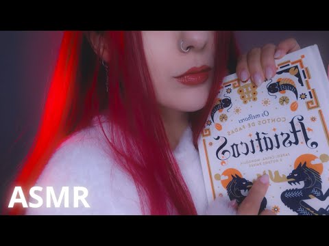 ASMR Reading You to Sleep 📚 Whispering in Portuguese [Eng sub]