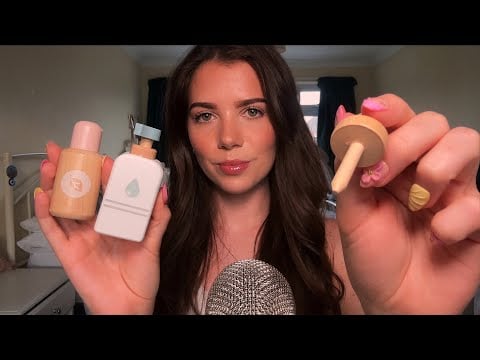 ASMR Wooden Skincare, Personal Attention & Pampering (Mouth Sounds)