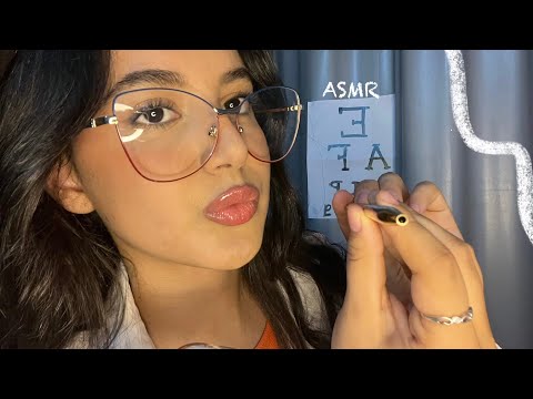 ASMR você foi na oftalmologista para um exame de vista 👀