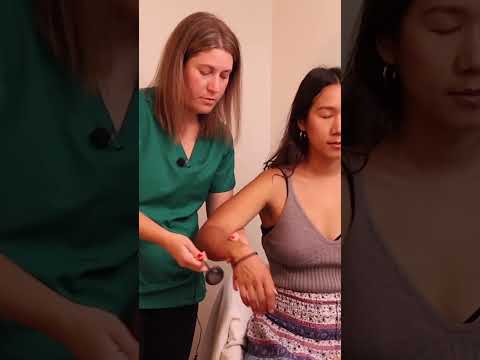 She nearly fell asleep....relaxing asmr back exam doctor roleplay #asmr #shorts