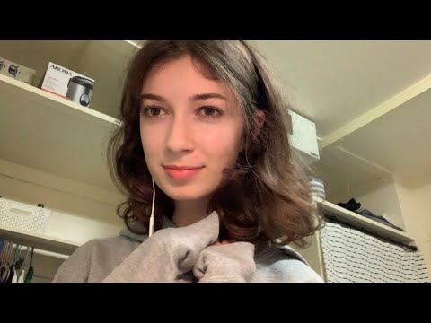 ASMR soft spoken ramble with random triggers (lofi!)