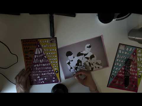 ASMR- Sticker book & close up whispering-The Beatles pt2