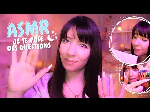 ASMR 🤗 Je te pose des questions aléatoires pour mieux te connaître  - pour dormir