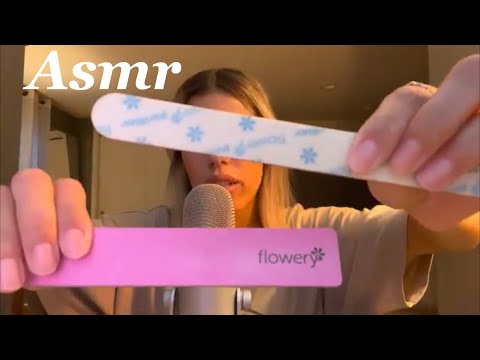 Ambers ASMR: Doing my nails + prep and painting them ~ (blue yeti mic) ~
