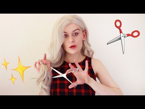 ✂ REAL ASMR haircut using synthetic wig | Evahair