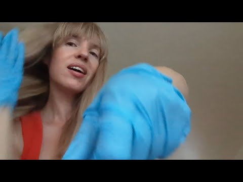 ASMR Fast Lymphatic Massage and Node Check with Gloves!
