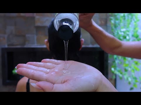 ASMR - PINTANDO E LAVANDO UM CABELO DE VERDADE 💦 durma aqui