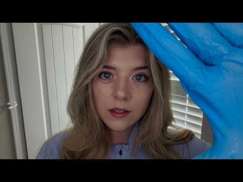 ASMR - Facial Massage to Reduce Clenching | Latex Gloves | Extractions 