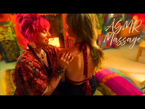 Real Person relaxing hair play ASMR skin brush & gold nail detail tracing | Slow whisper sound SLEEP
