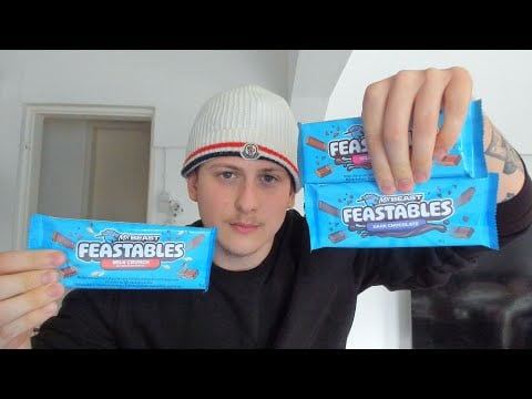 ASMR Mrbeast Feastables ( again )