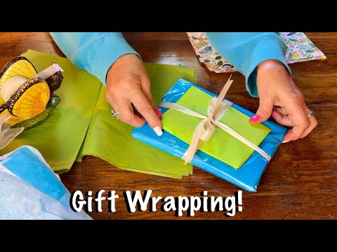 Gift Wrapping! ASMR (Whispered version) Tissue paper crinkles~Special gift for special subscriber.