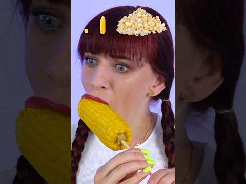 ASMR Big, Medium, Small Corn Mukbang #shorts