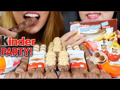 ASMR KINDER CHOCOLATE PARTY 초콜릿 리얼사운드 먹방 | Kim&Liz ASMR