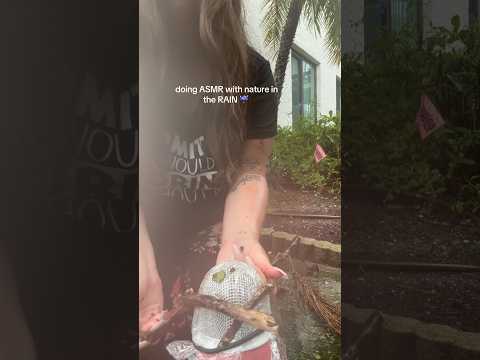 doing ASMR IN THE RAIN! #asmr #rainsounds #naturesounds #sleep #relaxation