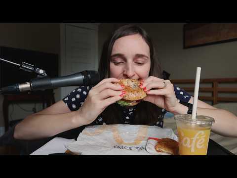 ASMR Eat With Me ~ McDonalds Breakfast BLT Egg Sandwich & Hashbrown!