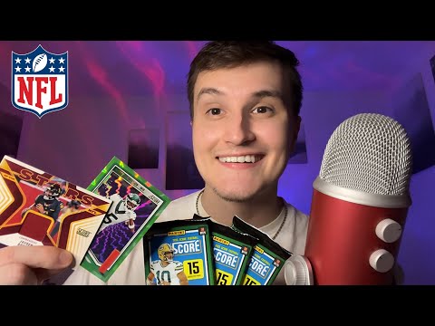 [ASMR] NFL Football Pack Opening 🏈💤 (HUGE RARE)