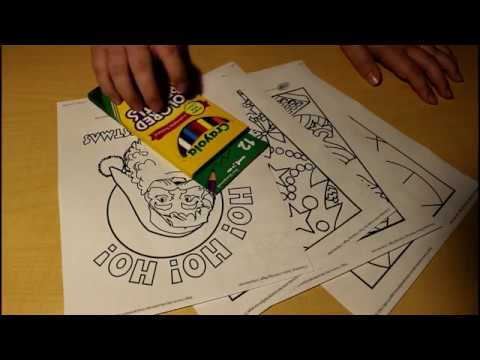 Coloring Christmas Sheets | 12 Days of ASMR (Day 1)