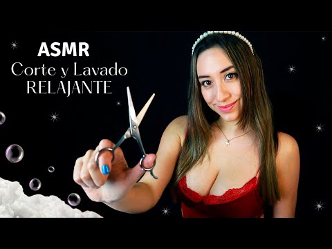 Te CORTO Y LAVO tu PELO ✂️ ATENCION PERSONAL RELAJANTE💈 Asmr Barber Shop Haircut ✨ASMR Español