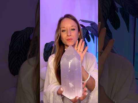 ASMR Reiki Selenite Cleanse 🤍 #asmrreiki #reikiasmr #energycleansing #aurahealing #crystals