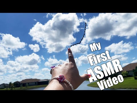 My First ASMR Video! LOFI Outdoors w/ Scratching, Cloud Tracing, Camera Tapping & Mouth Sounds!