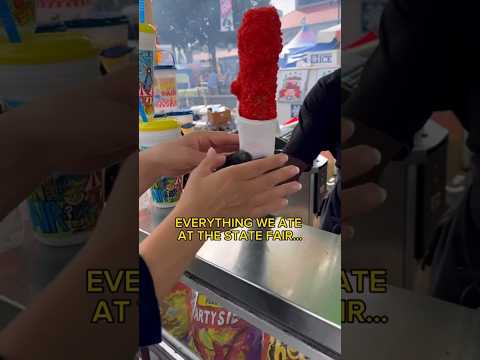 EVERYTHING WE ATE AT THE STATE FAIR #shorts #viral #mukbang