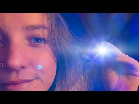 ASMR | Eye Yoga 👀 with Bright Lights ✨  [Eyes Open and Closed, Dark Room]