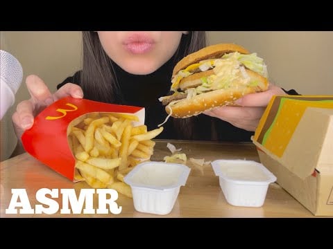 ASMR MCDONALD’s ( BIG MAC with EXTRA MAC SAUCE) ( Eating Sounds)