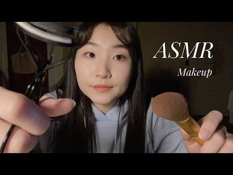 ENG SUB) [ASMR] Makeup Salon Roleplay 🌸   Let me do your makeup (Cherry Blossom Makeup) 模拟化妆 耳语 触发音