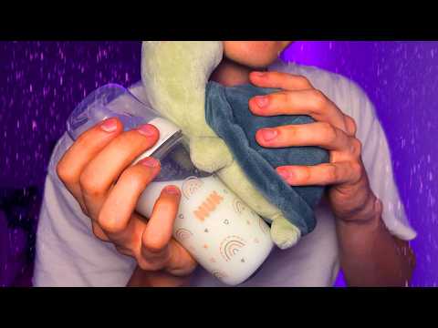 ASMR DAD tucks in his LITTLE GIRL while it's RAINING outside 💤  (rain sound, skin & face care)