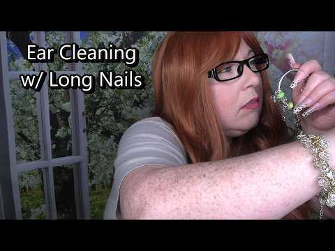 ASMR Ear Cleaning with Long Nails (Mic Scratching, Ear to Ear Whispers) Big Sister Roleplay