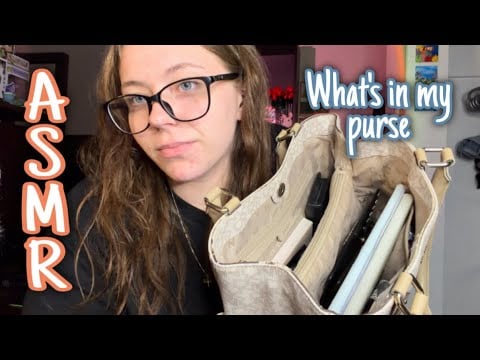ASMR What’s in my purse | Random triggers in my purse 