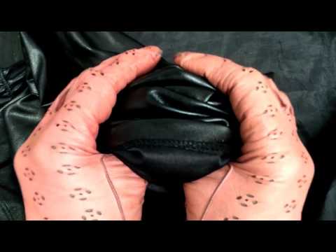 Leather Gloves stroking fabric (￣､￣*)zzz｡o○ [[ASMR]]