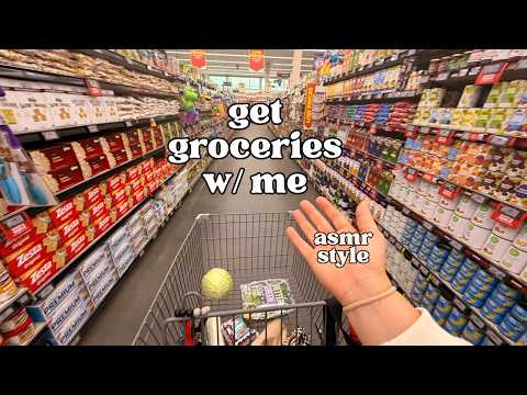 asmr style grocery shopping + tapping on everything