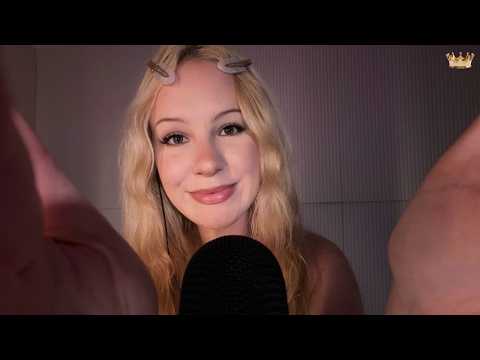 ASMR Up close: gentle mouth sounds & hand movements 💗