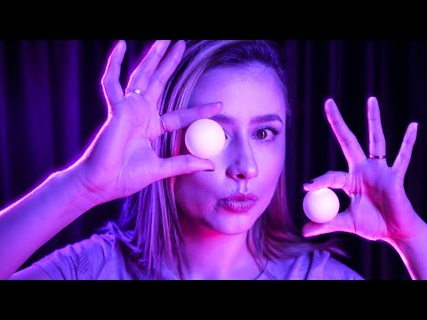 ASMR TAPPING AND SCRATCHING WITH PING PONG BALL - SUPER TINGLY SOUNDS TO RELAX AND SLEEP