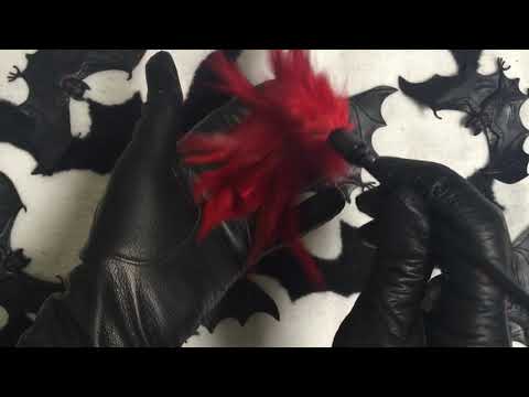 LEATHER GLOVES 🦇 BATS  &  FEATHERS 🪶 [[ASMR]]