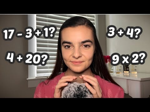 ASMR Whispering 100 EASY Math Questions To Help You Fall Asleep