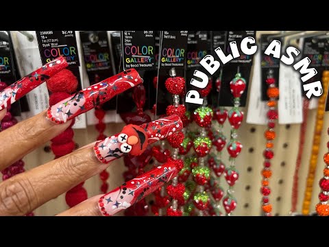 PUBLIC ASMR IN HOBBY LOBBY | Jewelry,Wood,Ceramic Tapping,Camera Tapping,Scratching,Whispering,&Mor