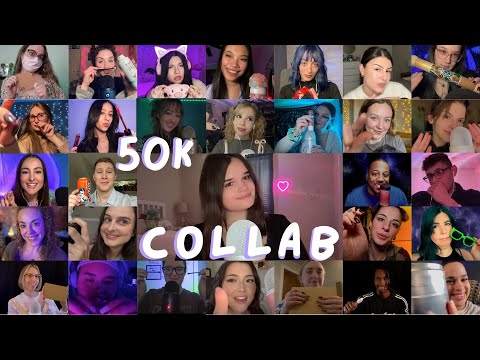 50 Triggers in 50 Minutes By 50 ASMR Creators! [50k ASMR Collab]