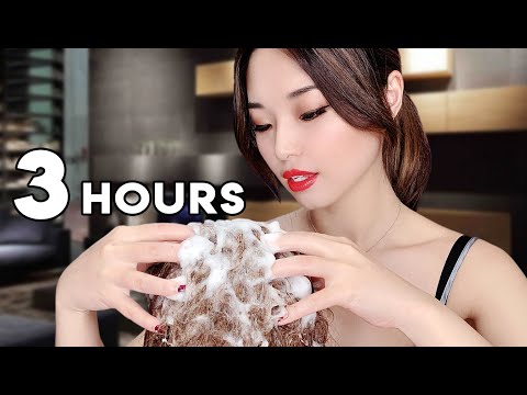 [ASMR] Sleep Time ~ 3 Hours of Hair Washing