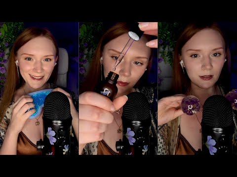 ASMR Skincare🧖‍♀️😴(Mouth sounds,Tapping,Water Globes, Fibre lamp)