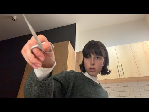 asmr haircut and dye (occasional ukrainian) - fast & aggressive