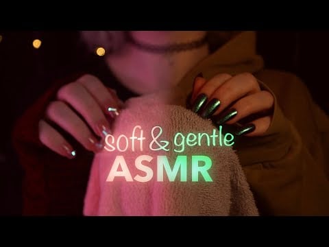 layered ASMR | soft & gentle Towel Scratching & Mouth Sounds - no talking, Ambience