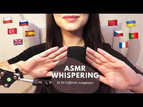 ASMR Whispering in 10 Languages 🍁September 🍂 + Rain Sounds 💦☔