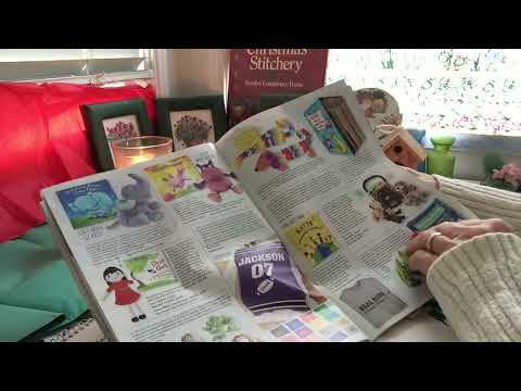 ASMR; flipping through gift catalog. soft spoken