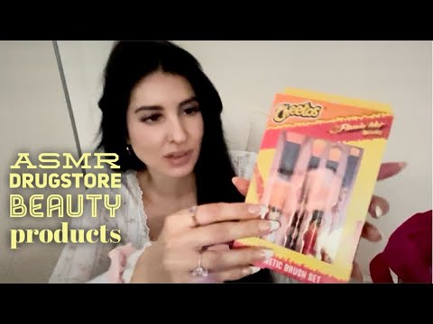 asmr drugstore beauty haul • gum chewing • lip product try-on 💋 🎀 🧴 
