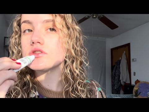 ASMR morning routine (skin care tutorial but i’m feeling sick and it’s cold outside)