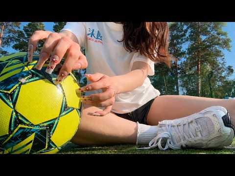 ASMR Summer Outdoor Tingles ☀️ Soccer Ball, Bird Sounds & Fabric Scratching 🌿