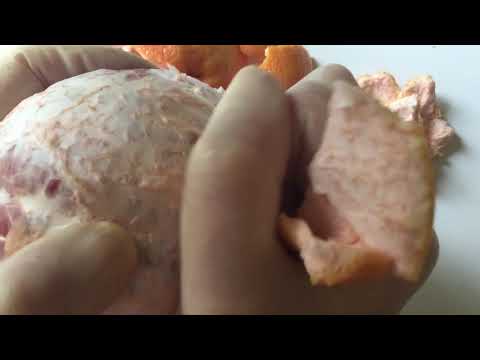 SURGIGEL GLOVES 👉 TIGHT . Come Eat With Me .... YUMMY🍊  !!  Messy ! Eating Sounds  💋[[ASMR]]
