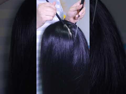 scalp check and hair brushing asmr to sleep and attention
